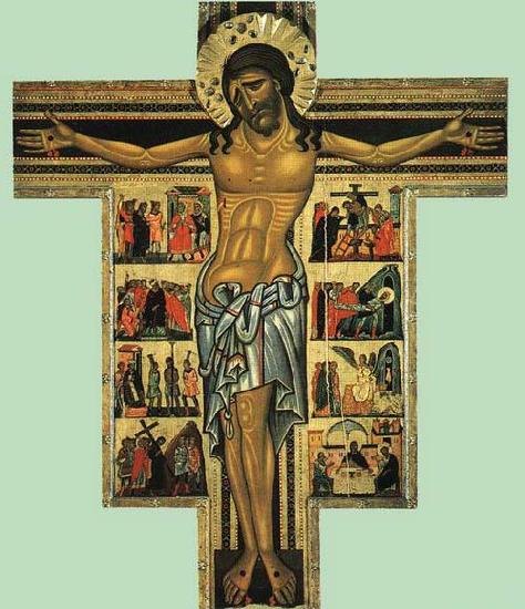 MASTER of San Francesco Bardi Crucifix with France oil painting art